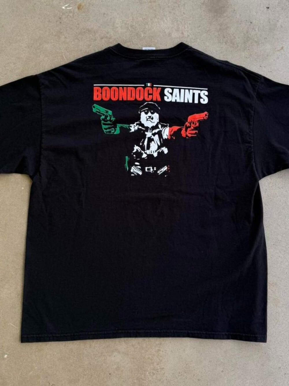 Y2K Boondock Saints “Kiss My Ass I’m Irish” Black Graphic Movie T Shirt Men's XL